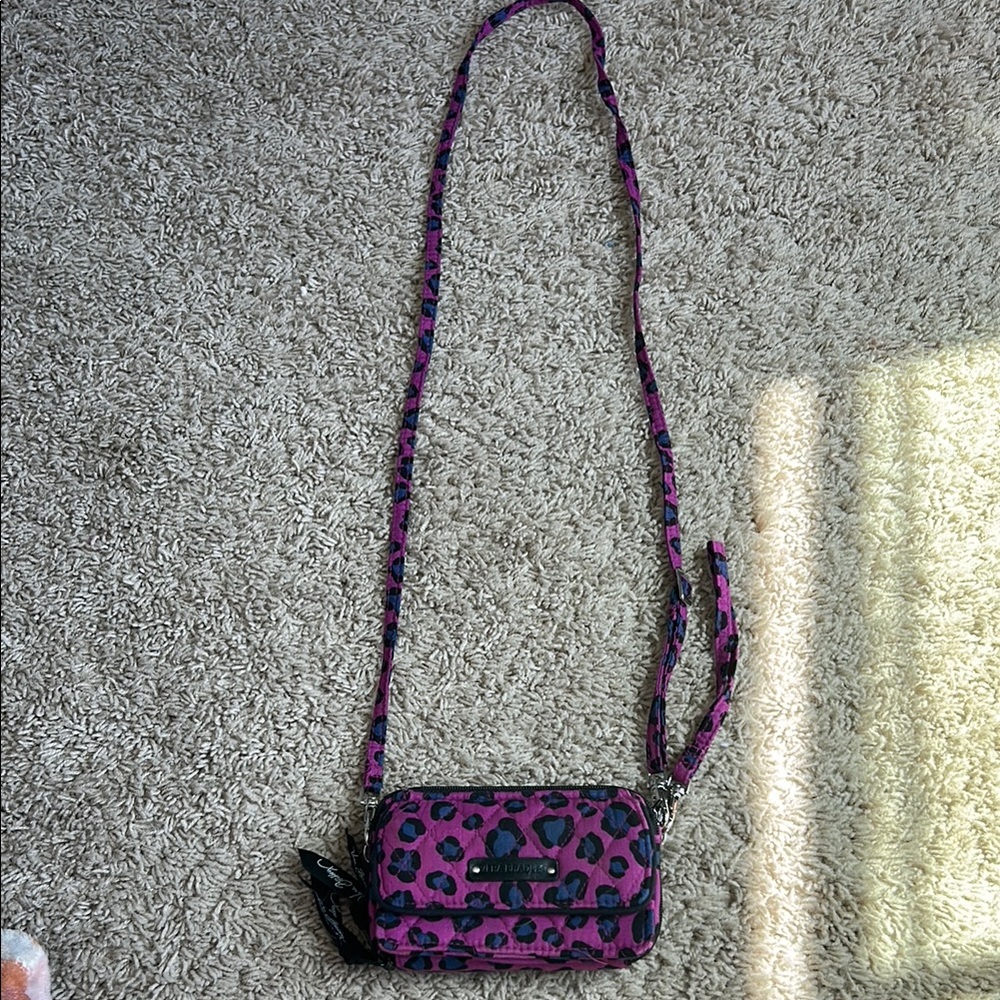 Vera Bradley Pink and Black Heart Crossbody Bag